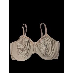 Wacoal Tan Underwire Unlined Lace Trim Bra Neutral 36DDD Style 855170